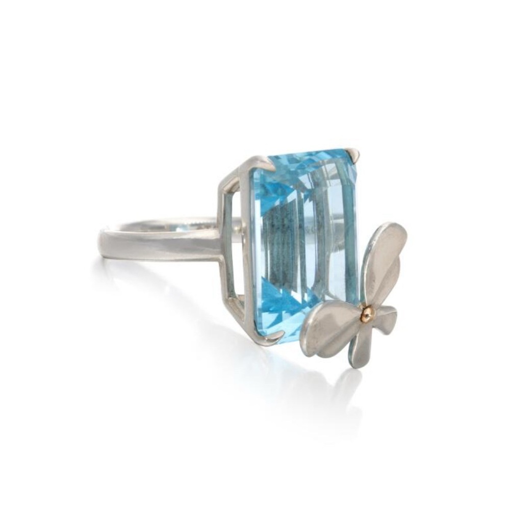 Tiffany & Co. Return to Tiffany Love Bug Butterfly Blue Topaz Ring - Picture 3 of 6